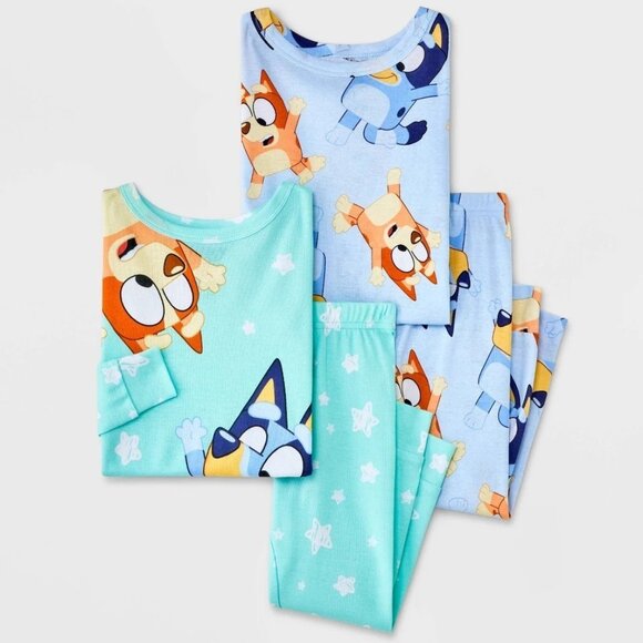 Bluey Other - Bluey & Bingo Toddler Pajamas, 2 Sets Long Sleeve Top & Bottom, 4 Pieces, NWT